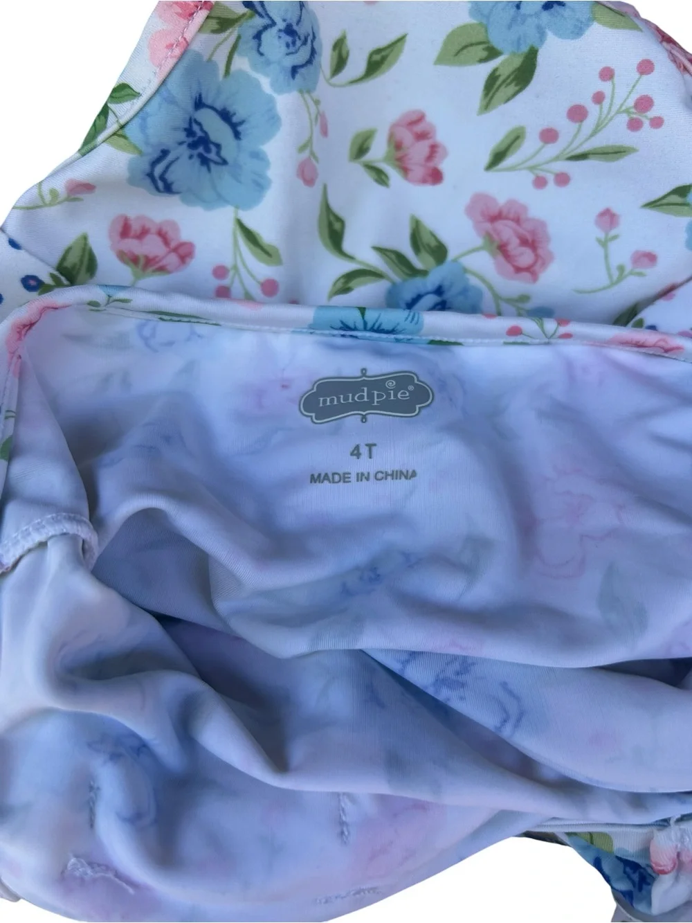 Mudpie Girls’ Onepiece‎ Swimsuit Floral With Ruffles 4 Years